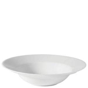 White china pasta bowl