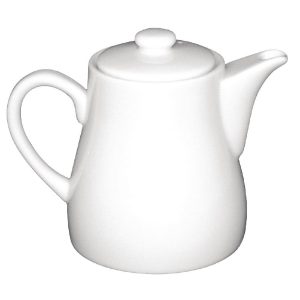 White china tea pot