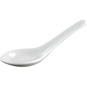 White china canape/rice spoon