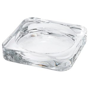 Square Glass Candle Plate