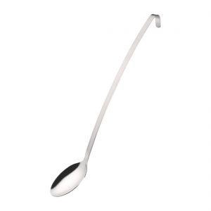 Stainless steel long hooked serving spoon