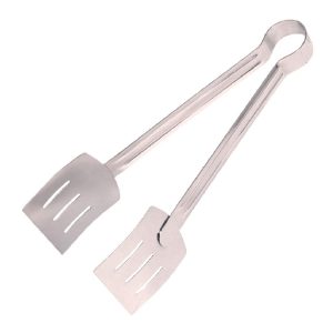 Stainless steel serving tongs