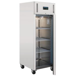Stainless steel tall upright catering fridge