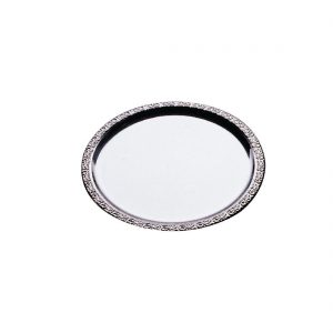 Stainless steel round serving tray