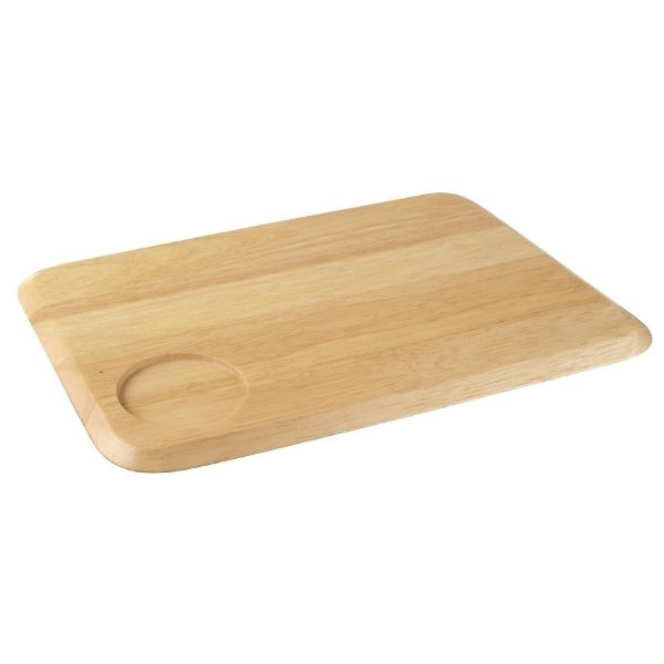 Rectangular hevea wooden serving board