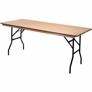 Rectangular Wooden 6 x 2'6" Trestle Table